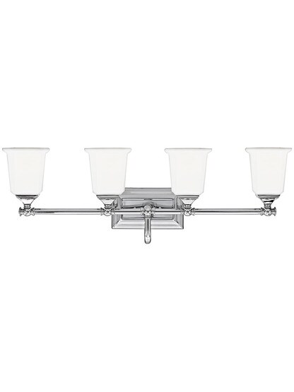 Nicholas 4 Light Bath Sconce in Polished Chrome.